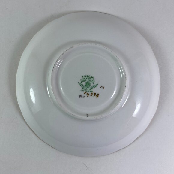 Stunning !!! Vintage Tuscan Tea Cup , Minty Green, Hand Painted 18118 - Picture 10 of 11